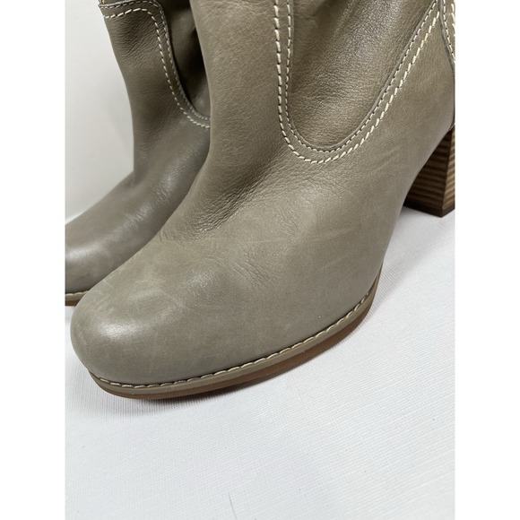 Timberland Womens 8.5 Earthkeepers Ankle Taupe Leather Boots Heel Bootie 28654M - Picture 11 of 16